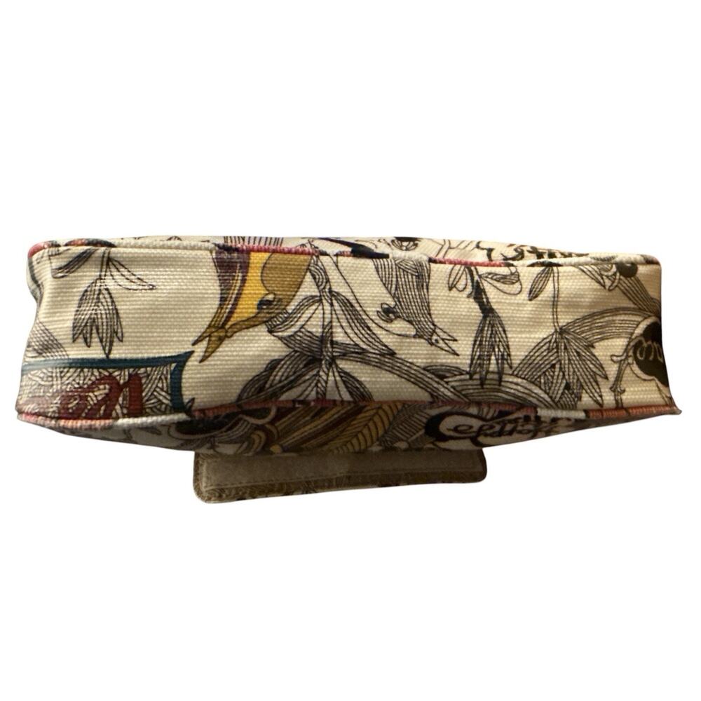 Sakroots Organizer Foldover Cosmetic Case Zip Top Ivory Bird Peace Print - Picture 6 of 12